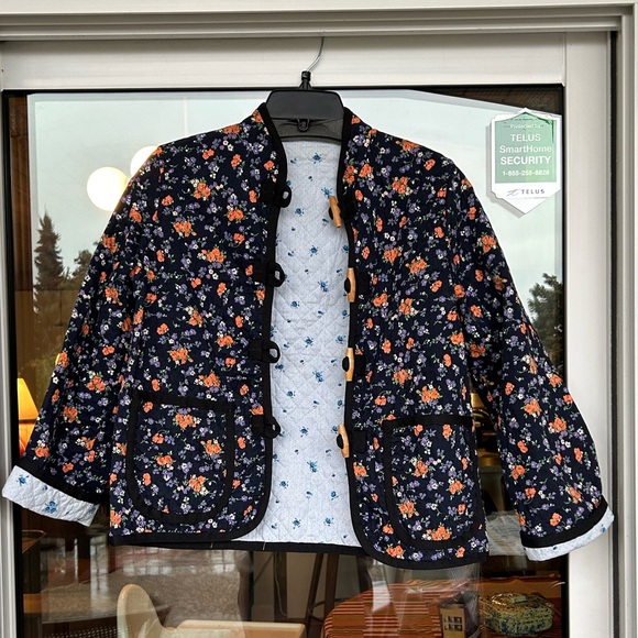 handmade Jackets & Blazers - Handmade quilted floral reversible jacket